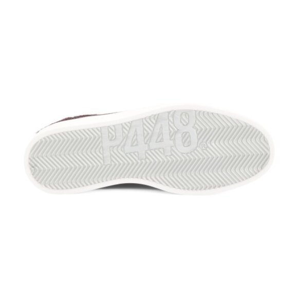 P448 Made In Italy Leather Lace Up Sneakers - Picture 3 of 3